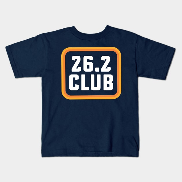 Gift for First Marathon Runner Running 26.2 Club Marathoner Kids T-Shirt by PodDesignShop